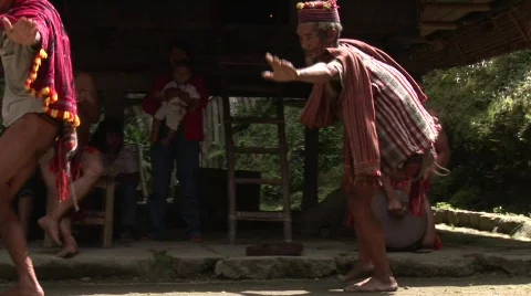 Ifugao people dancing 2 Stock Footage 516423