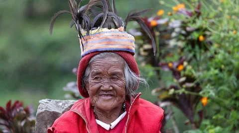 Ifugao - the people in the Philippines. Stock Footage 34396980
