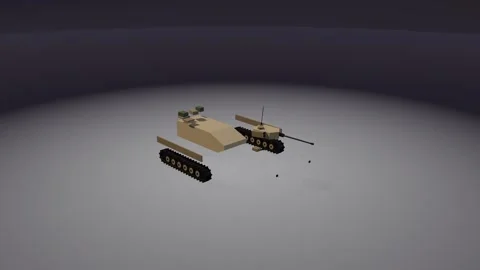 Ifv exploded view parts assembly loop 3D animation seamless loop Stock-Footage 342239636