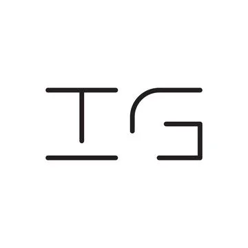 Ig initial letter vector logo icon Stock Illustration