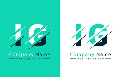 IG Letter Logo Design Template. Vector Logo Illustration Stock Illustration