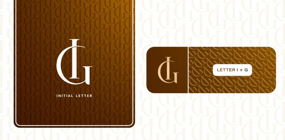 IG Monogram Letter Stock Illustration