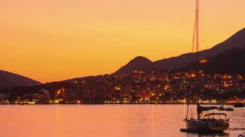 Igalo sunset timelapse Video stock 25340455