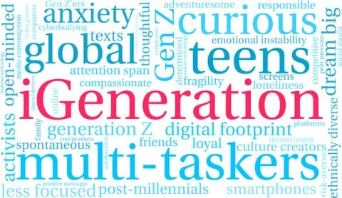 IGeneration Word Cloud Stock Illustration