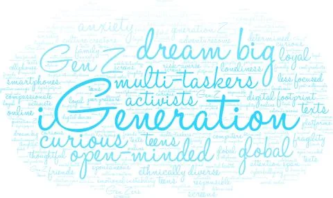 IGeneration Word Cloud Stock Illustration