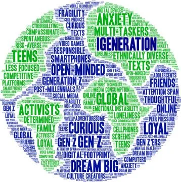 IGeneration Word Cloud Stock Illustration