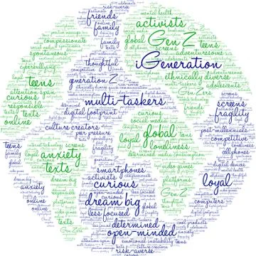 IGeneration Word Cloud Ilustração Stock