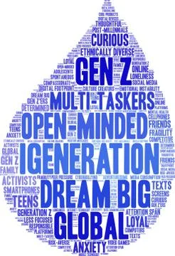 IGeneration Word Cloud Stock Illustration