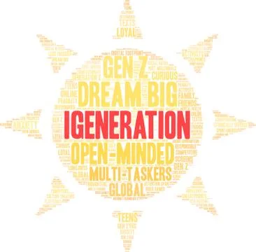 IGeneration Word Cloud Stock-Illustration