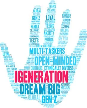 IGeneration Word Cloud Illustrazione stock