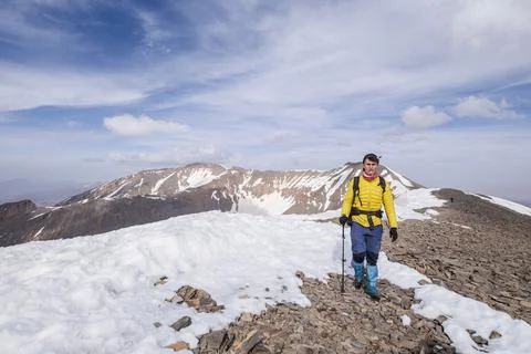 Ighil M'Goun, 4,071 meters, Atlas mountain range, morocco, africa Stock Photos