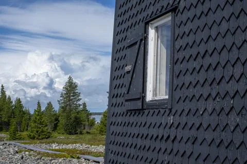 Ighthouse and Navigation House Isolated on a Island Outside of Pitea Stock Photos