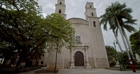 Iglesia Centro Mérida México Stock Footage 138408311