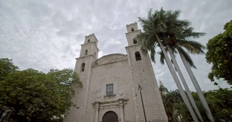 Iglesia Centro Mérida México Stock Footage 138408312