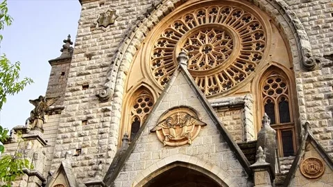 Iglesia de Sant Bartomeu in Soller , Mallorca, Spain Stock Footage 194418861