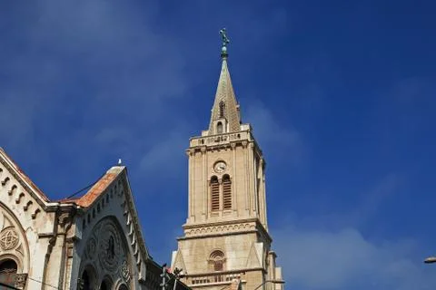 Iglesia Sagrados Corazones in Valparaiso, Pacific coast, Chile Stock Photos