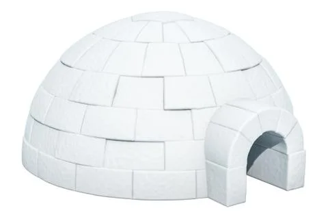 Igloo, 3D rendering Illustrazione stock
