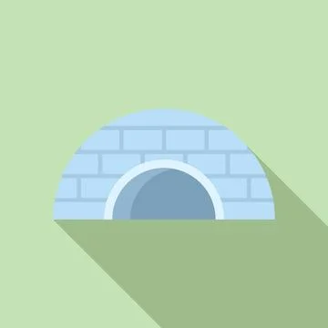 Igloo building with ice bricks for winter tourism Ilustración de archivo