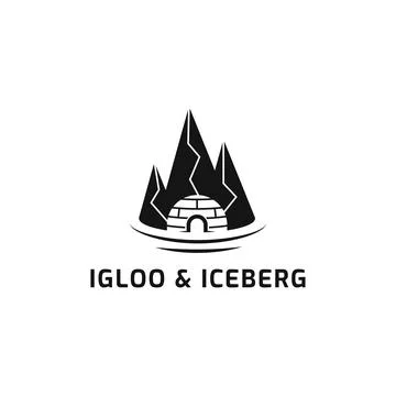 Igloo Concept, Monogram Logo Template Stock Illustration