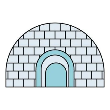 Igloo dome ice house structure in winter Stock Illustration