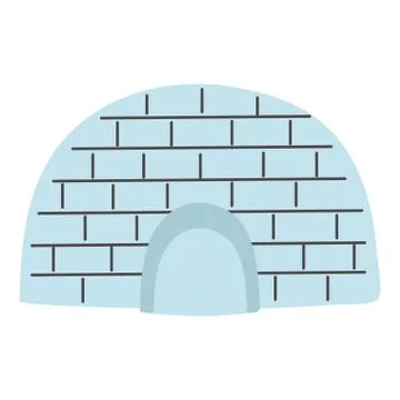 Igloo ice construction isolated icon Stock Illustration