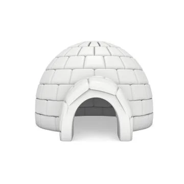 Igloo icehouse 3D Illustrazione stock