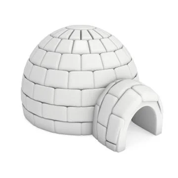Igloo icehouse 3D Illustrazione stock