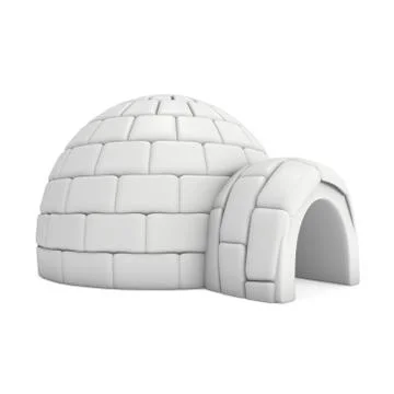 Igloo icehouse 3D Illustrazione stock