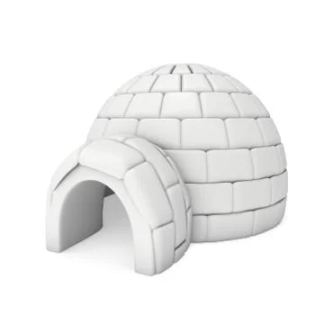 Igloo icehouse 3D Illustrazione stock