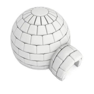 Igloo icehouse 3D Illustrazione stock