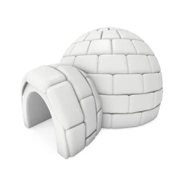 Igloo icehouse 3D Illustrazione stock