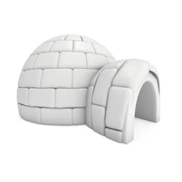 Igloo icehouse 3D Illustrazione stock