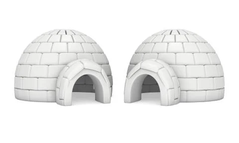 Igloo icehouse 3D Illustrazione stock