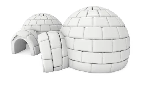 Igloo icehouse 3D Illustrazione stock