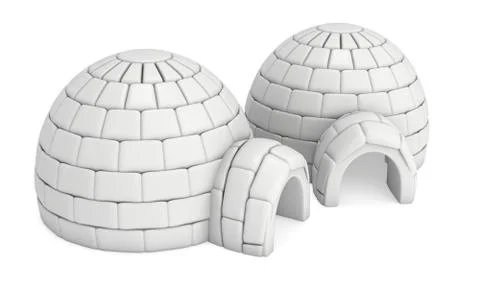 Igloo icehouse 3D Illustrazione stock
