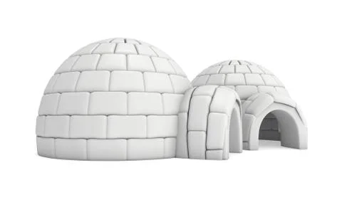 Igloo icehouse 3D Illustrazione stock