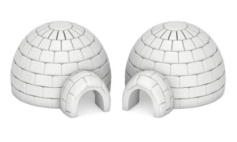 Igloo icehouse 3D Illustrazione stock