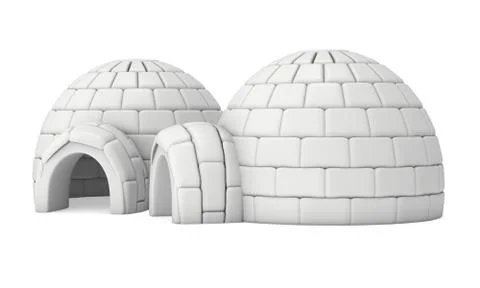 Igloo icehouse 3D Illustrazione stock