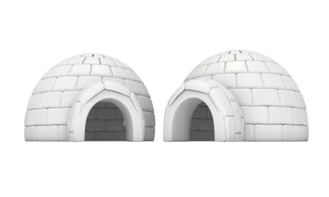Igloo icehouse 3D Illustrazione stock
