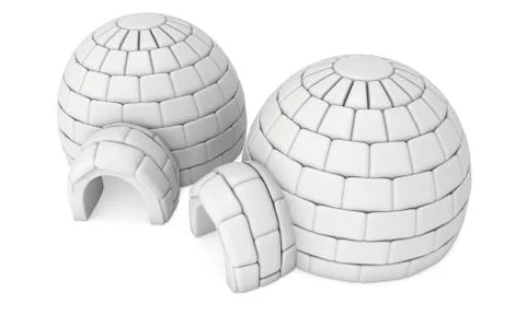 Igloo icehouse 3D Illustrazione stock
