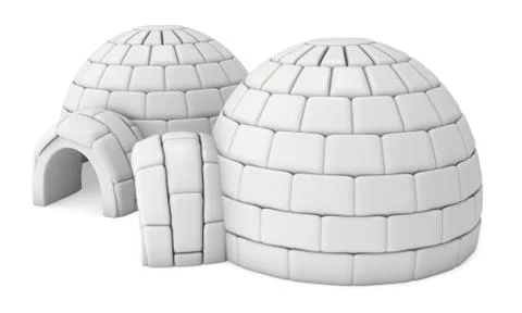Igloo icehouse 3D Illustrazione stock