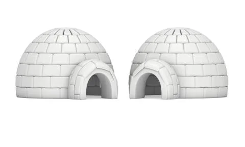 Igloo icehouse 3D Illustrazione stock