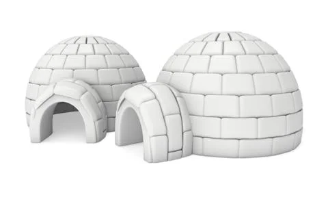 Igloo icehouse 3D Illustrazione stock