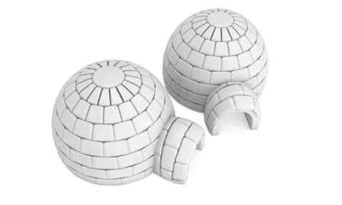 Igloo icehouse 3D Illustrazione stock