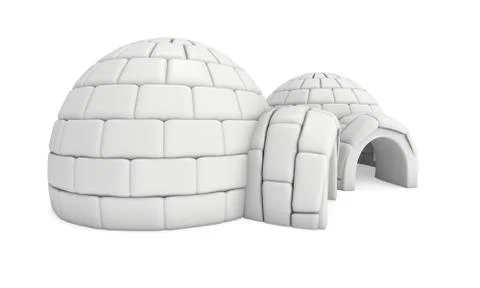 Igloo icehouse 3D Illustrazione stock