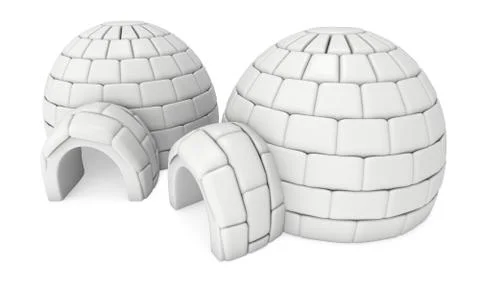Igloo icehouse 3D Illustrazione stock