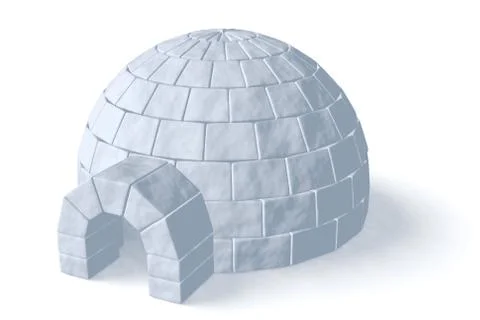 Igloo icehouse on white Stock Illustration