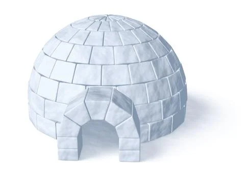 Igloo icehouse on white Stock Illustration