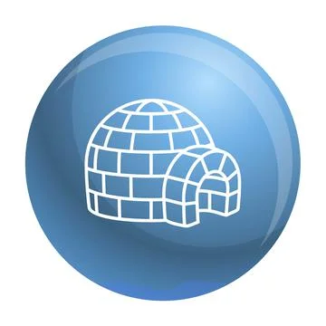 Igloo icon, outline style Stock Illustration