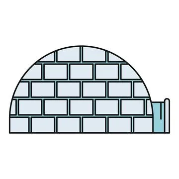 Igloo icon representing arctic winter cold climate Stock Illustration